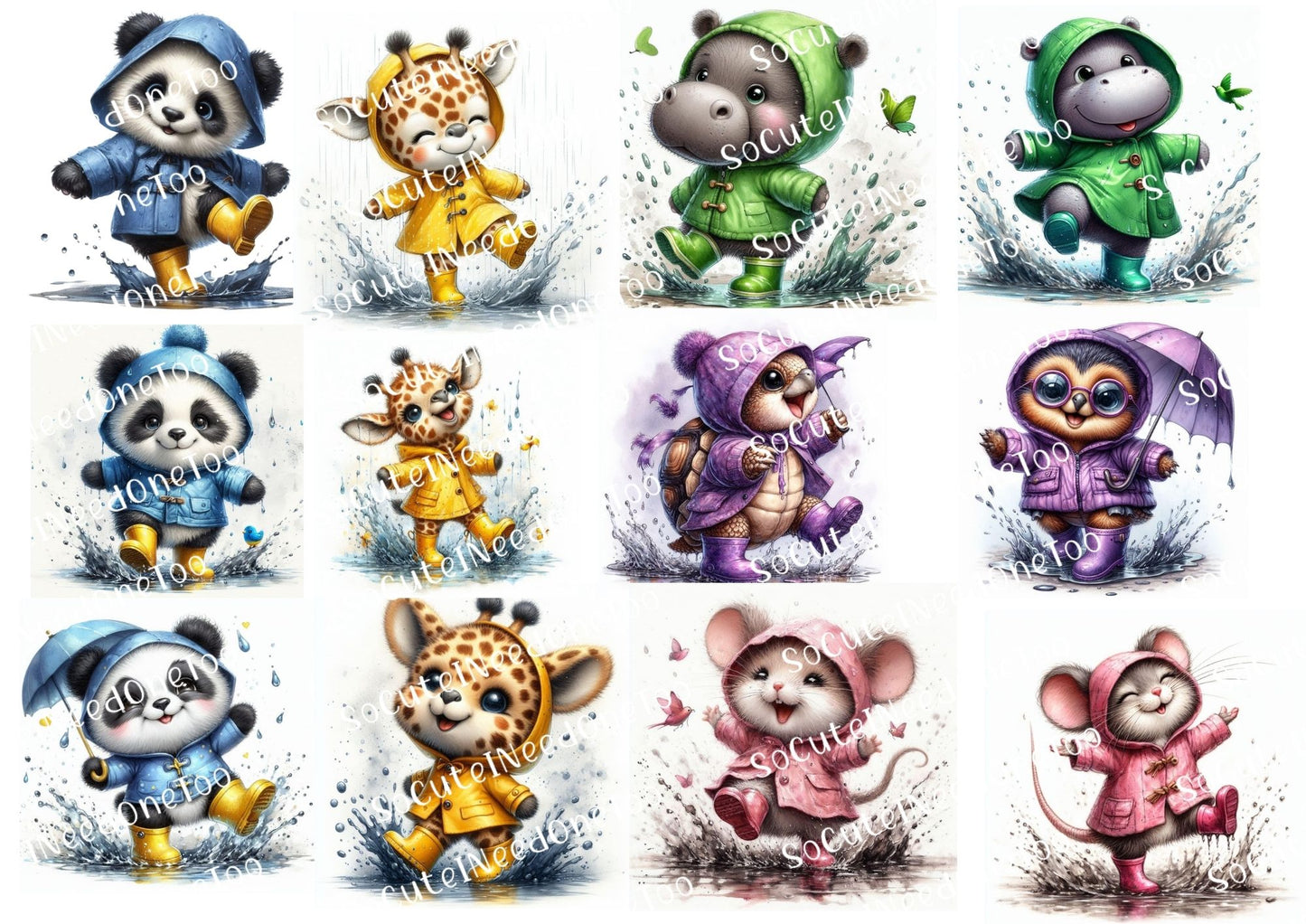 Baby Animals 2.5 Waterslide Decals - SoCuteINeedOneToo