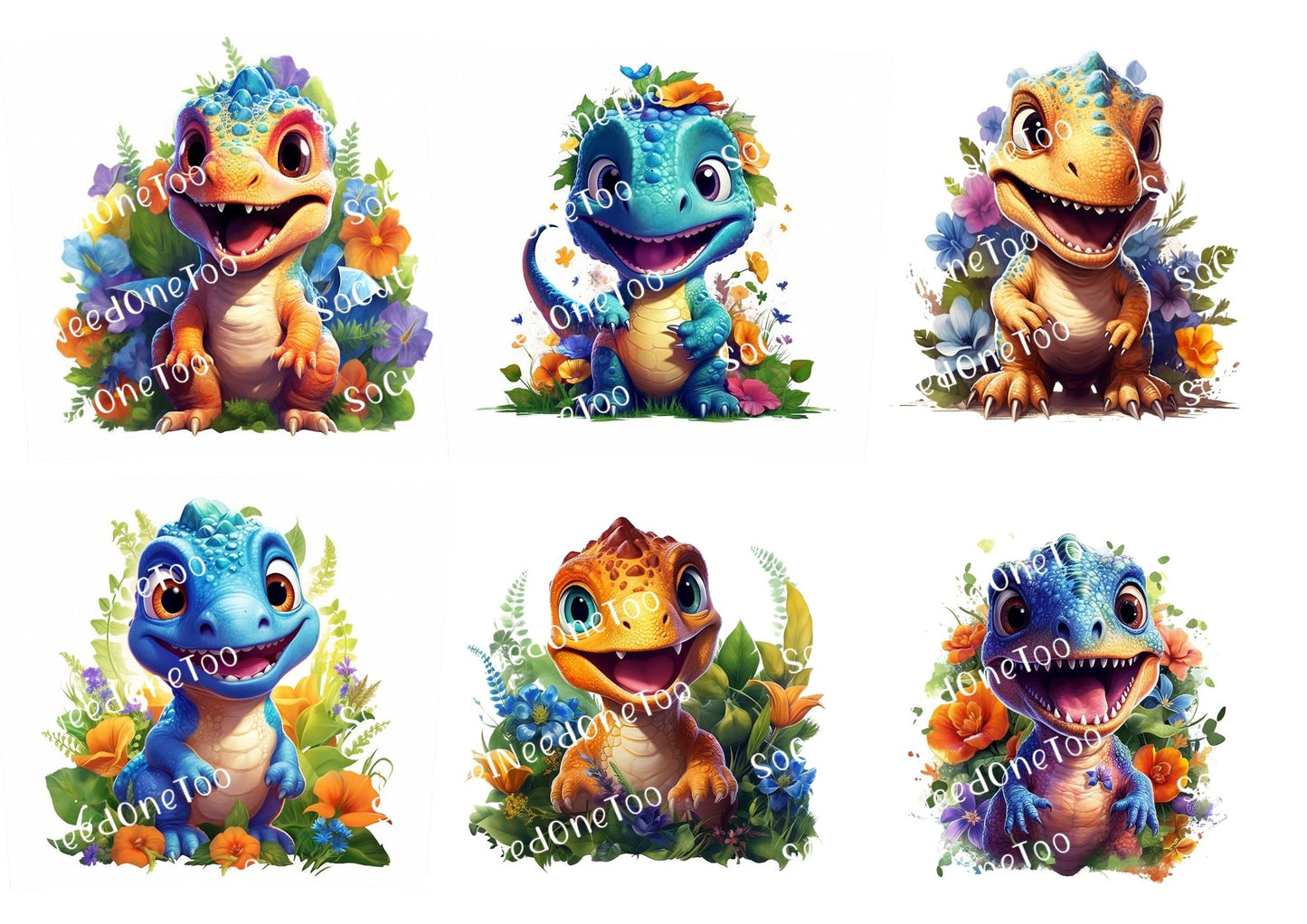 Baby Dinosaurs Waterslide Decals - SoCuteINeedOneToo
