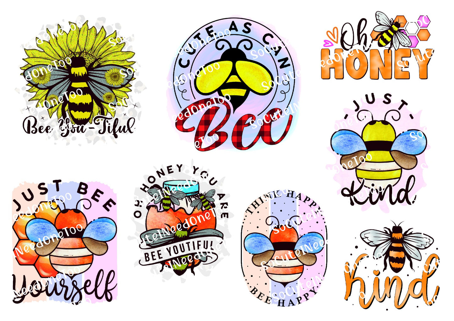 BEE #5 Waterslide Decals - SoCuteINeedOneToo
