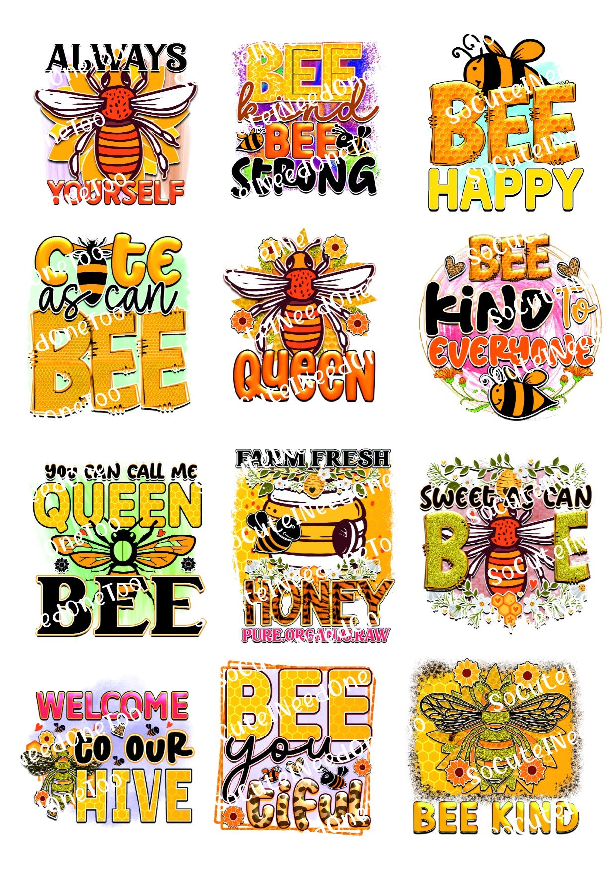 BEE Waterslide Decals - SoCuteINeedOneToo