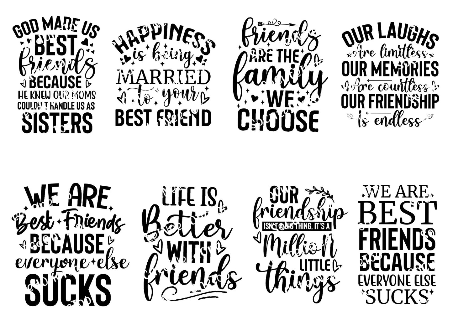 Best Friends #2 Waterslide Decals - SoCuteINeedOneToo