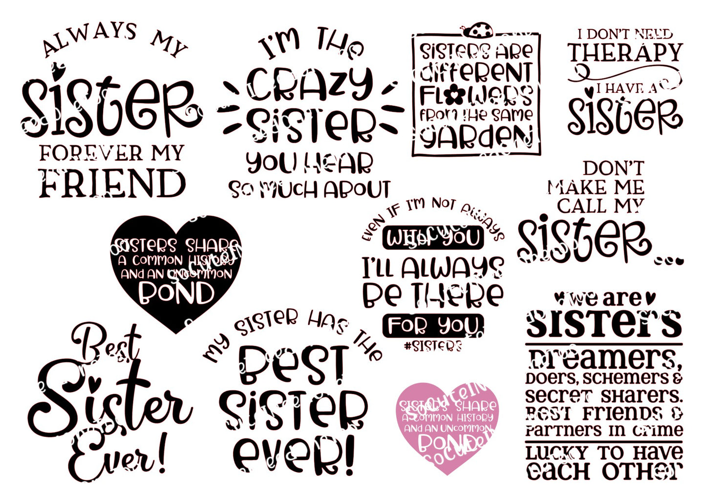 Best Sister Ever Waterslide Decals - SoCuteINeedOneToo