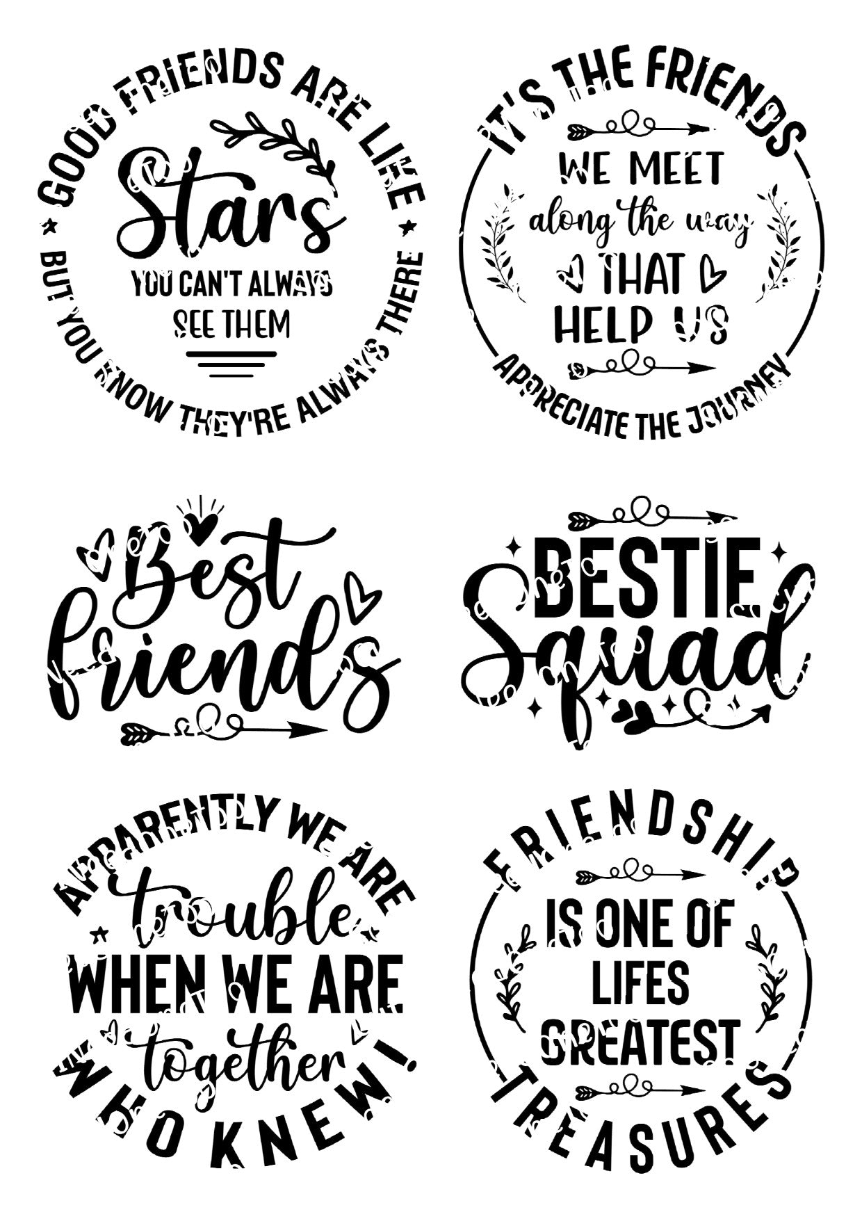 Bestie Squad Waterslide Decals - SoCuteINeedOneToo