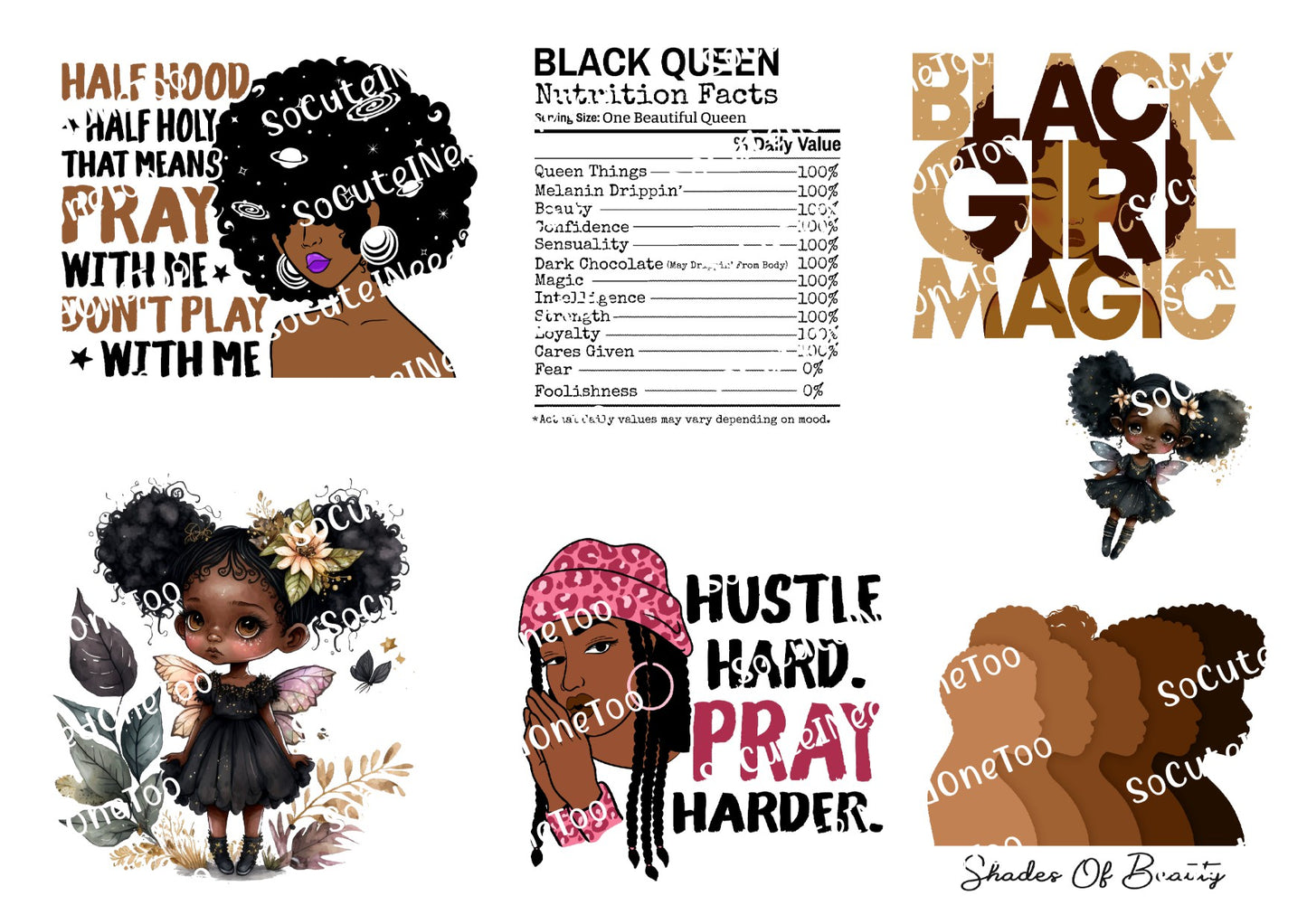 Black Queen Waterslide Decals - SoCuteINeedOneToo