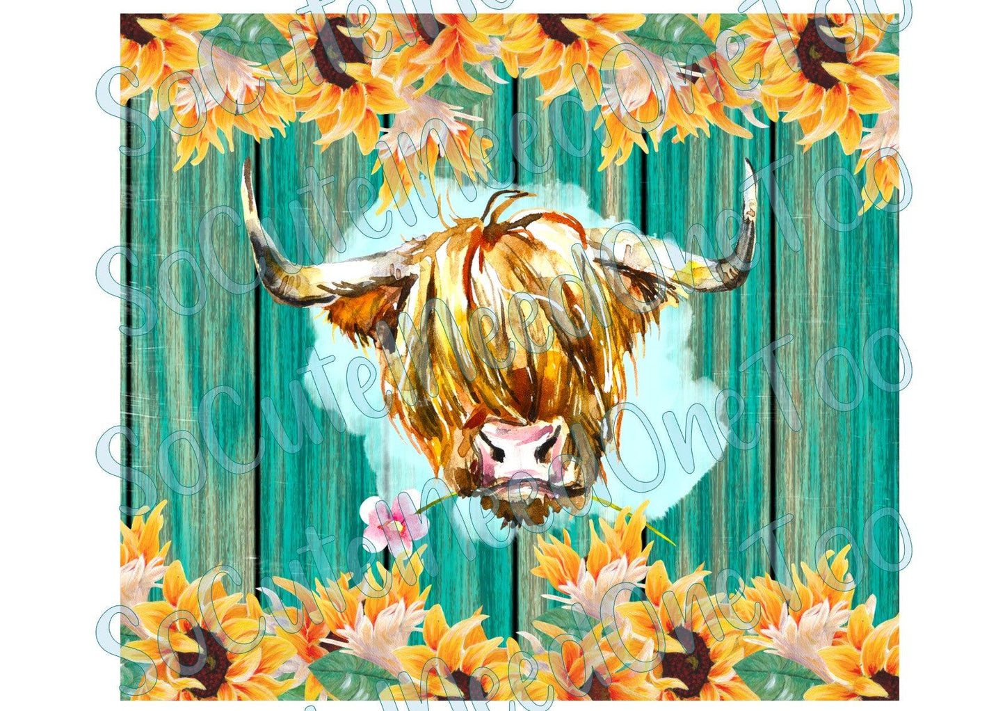 Blue Fence Sunflower Waterslide Wrap - SoCuteINeedOneToo