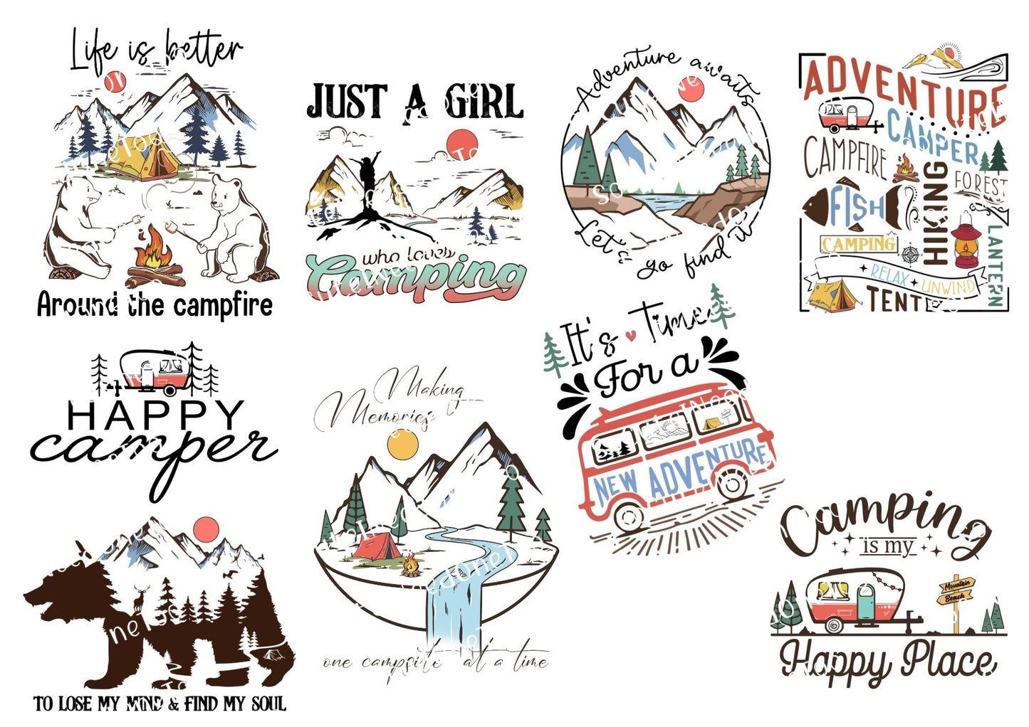 Camping - Life Is Better Waterslide Decals - SoCuteINeedOneToo