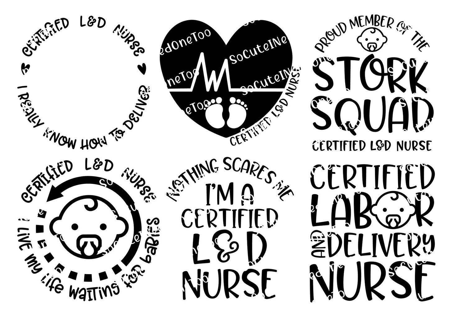Certified L&D Nurse Waterslide Decals - SoCuteINeedOneToo