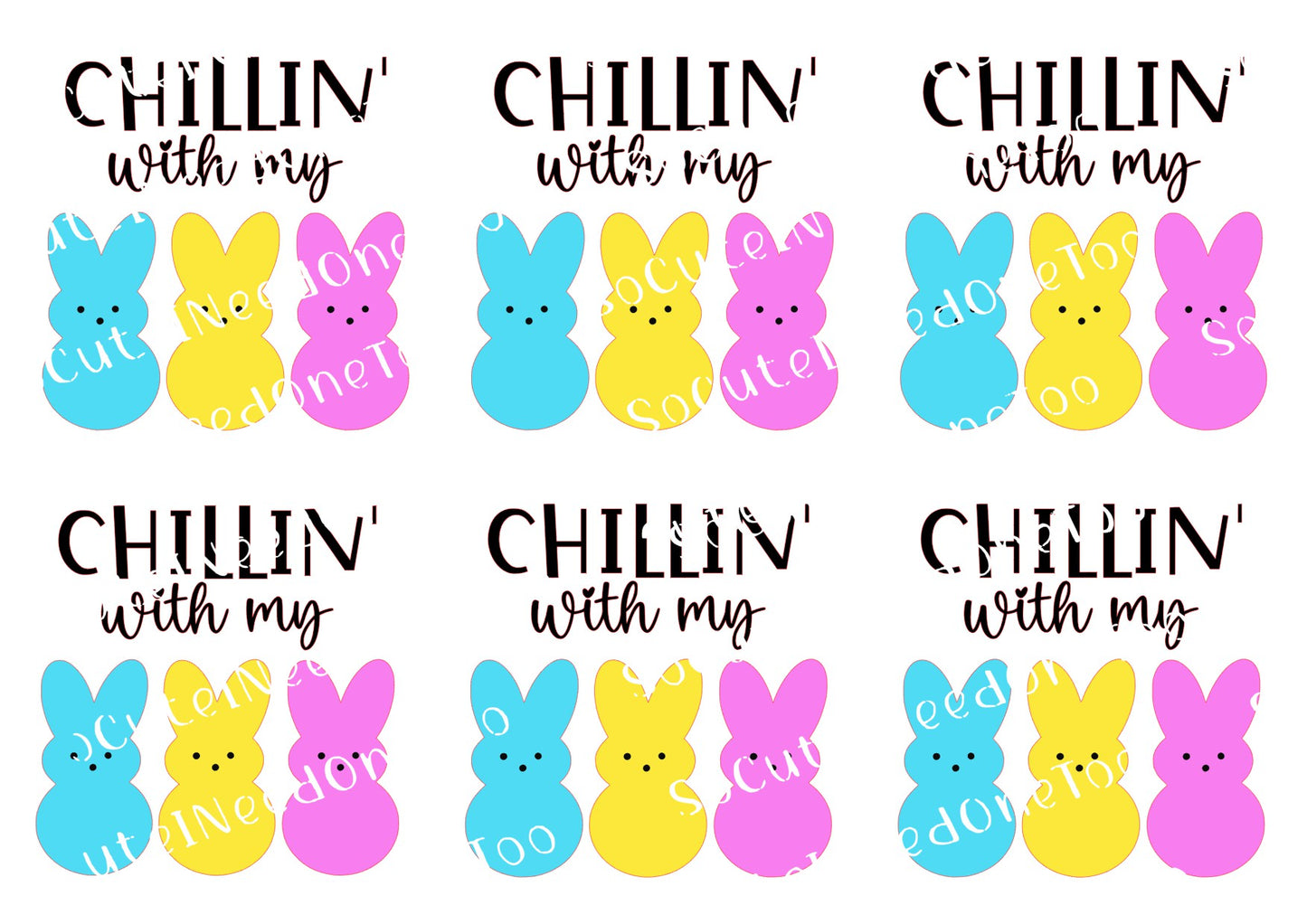 Chillin With My Peeps Waterslide Decals - SoCuteINeedOneToo