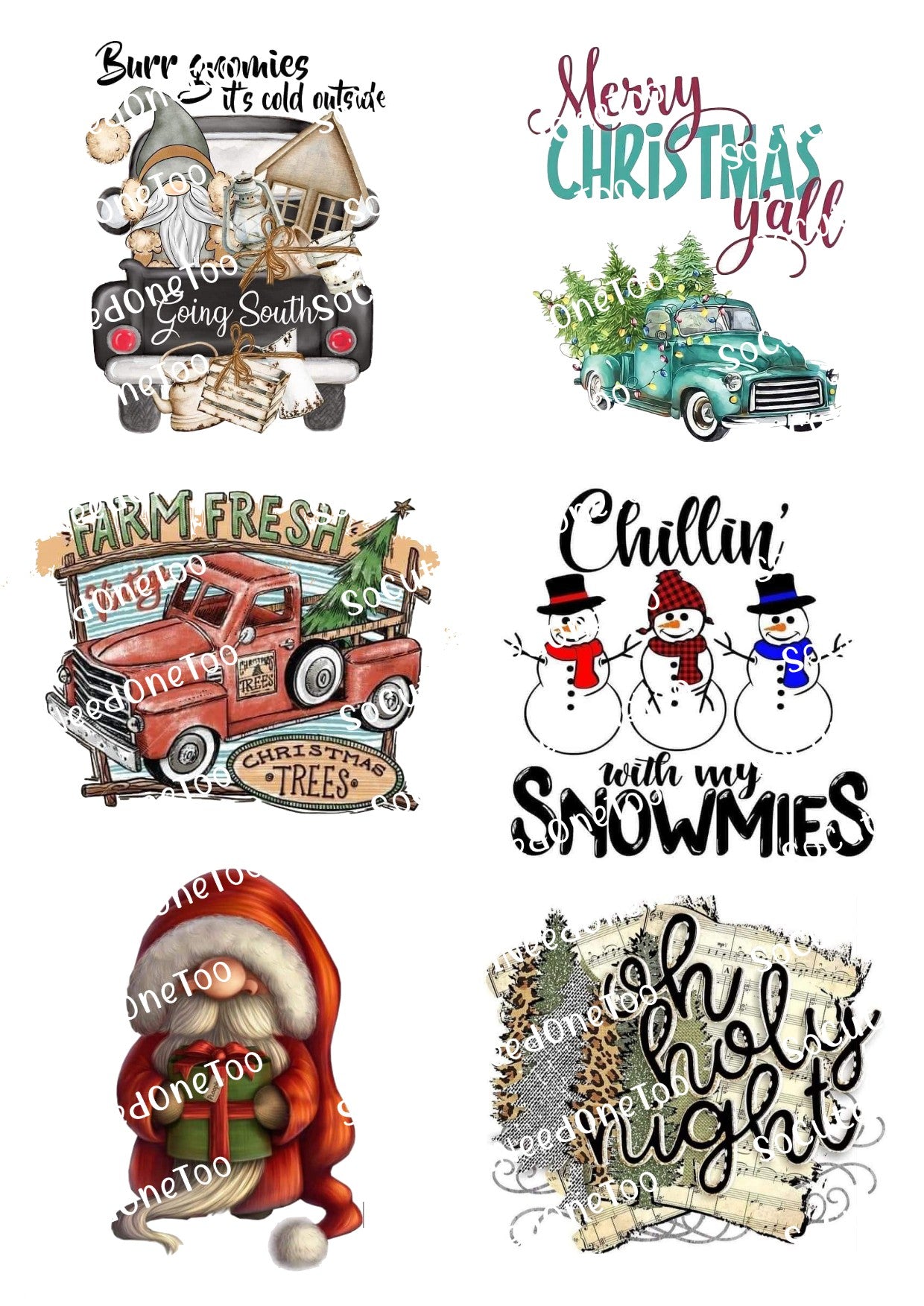 Christmas Going South Waterslide Decals - SoCuteINeedOneToo