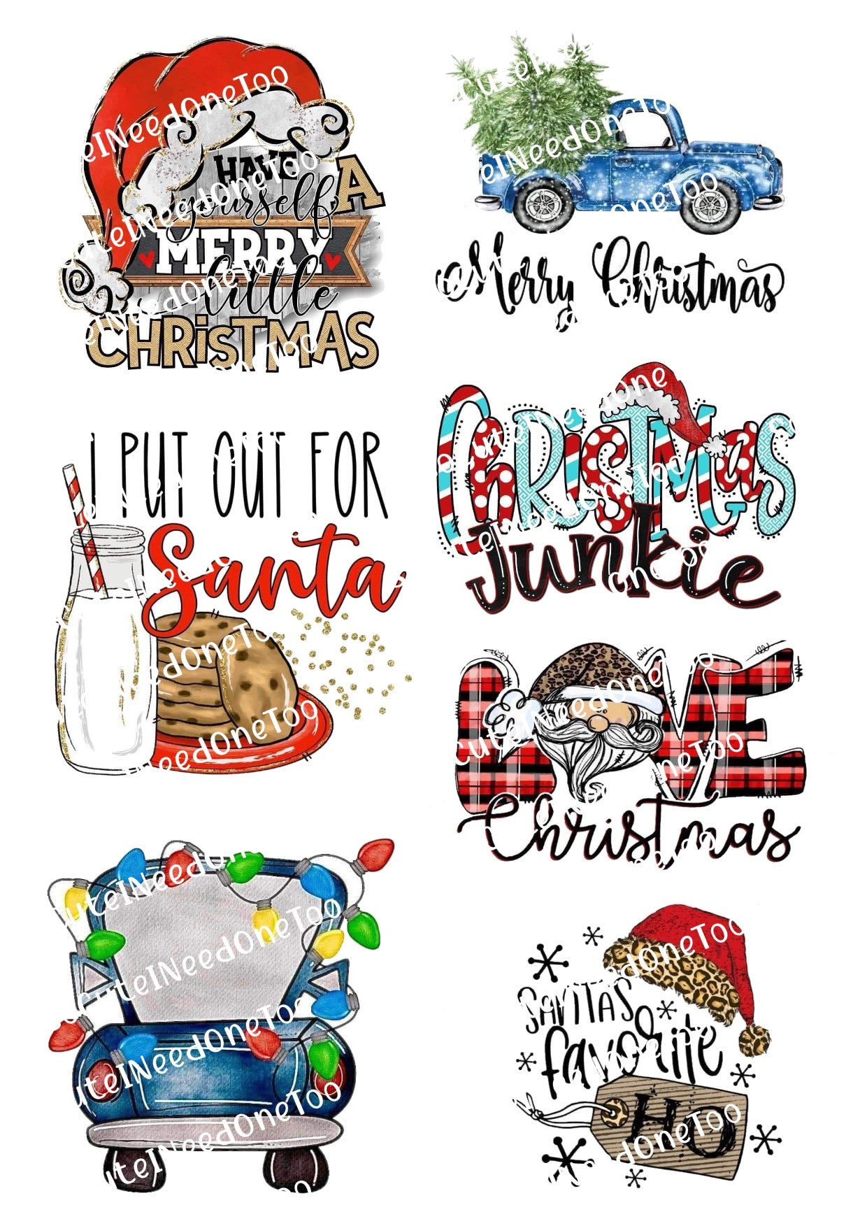 Christmas Junkie Waterslide Decals - SoCuteINeedOneToo