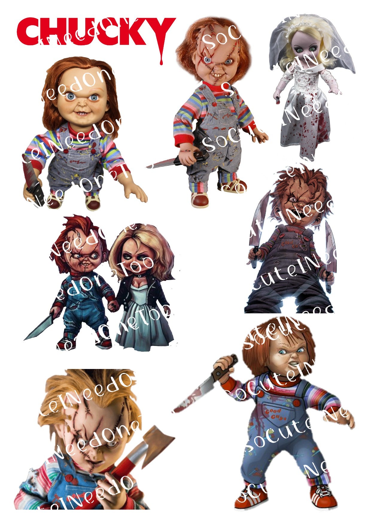 Chucky Waterslide Decals - SoCuteINeedOneToo