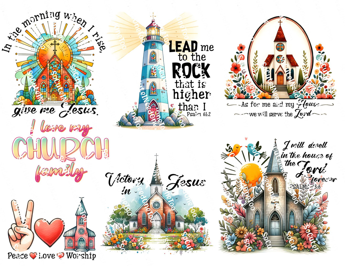 Church #1 Waterslide Decals - SoCuteINeedOneToo