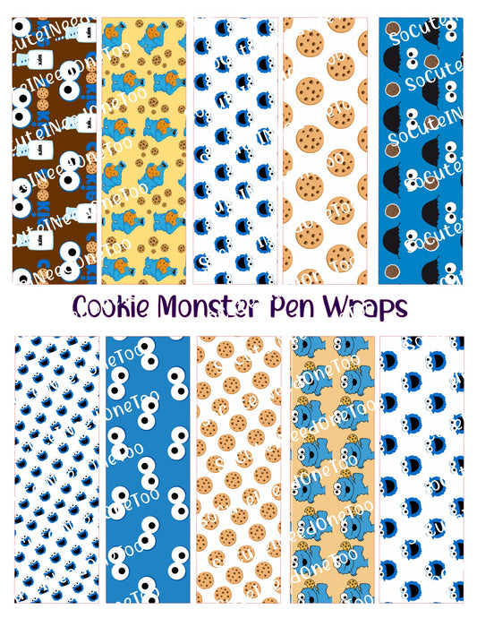 Cookie Monster Pen Waterslide Wraps - SoCuteINeedOneToo