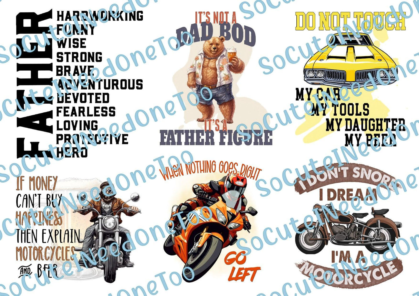 Dad - Motorcycle Sayings Waterslides - SoCuteINeedOneToo