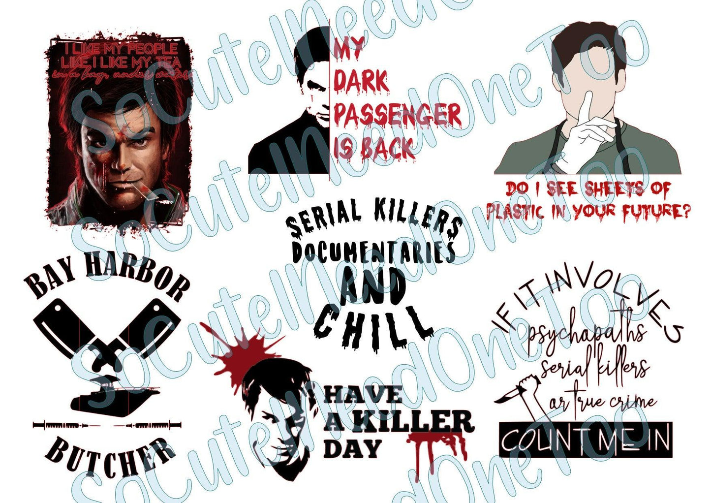 DEXTER Waterslide Decals - SoCuteINeedOneToo