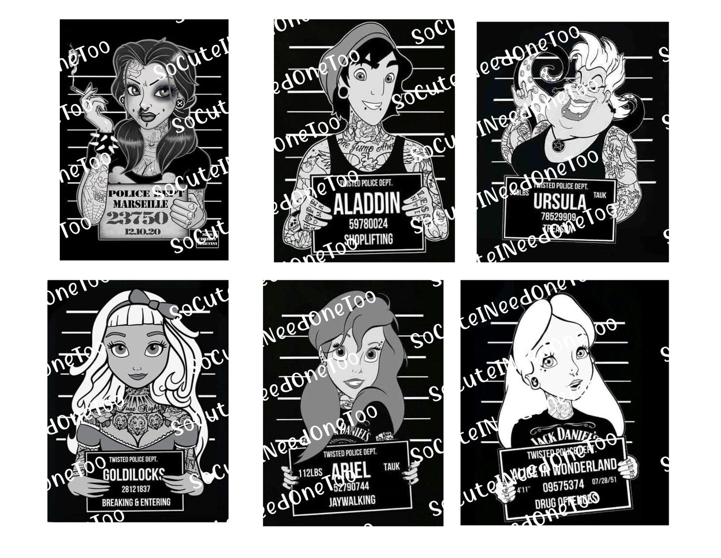 Disney - Mug Shots Waterslide Decals - SoCuteINeedOneToo