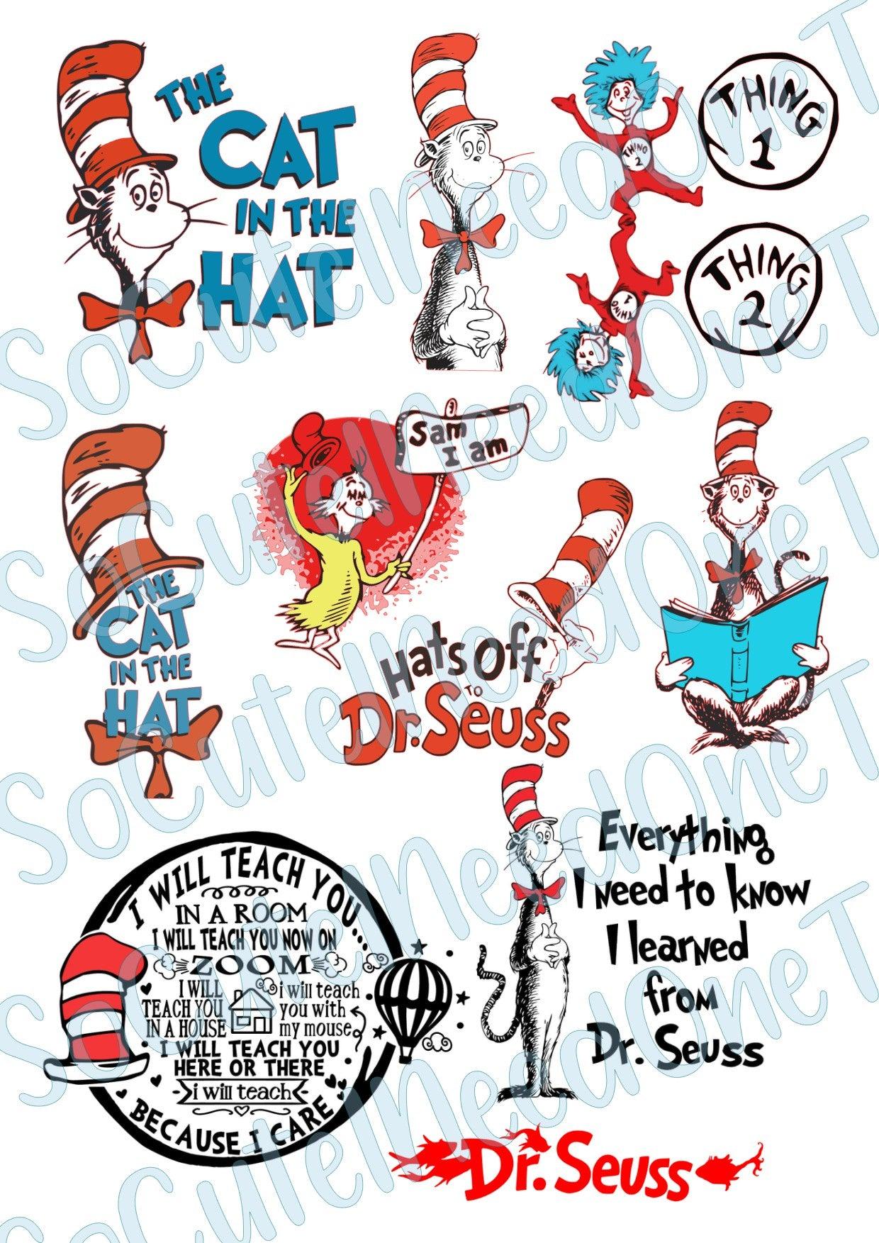 Dr. Seuss #2 on Clear/White Waterslide Paper Ready To Use - SoCuteINeedOneToo
