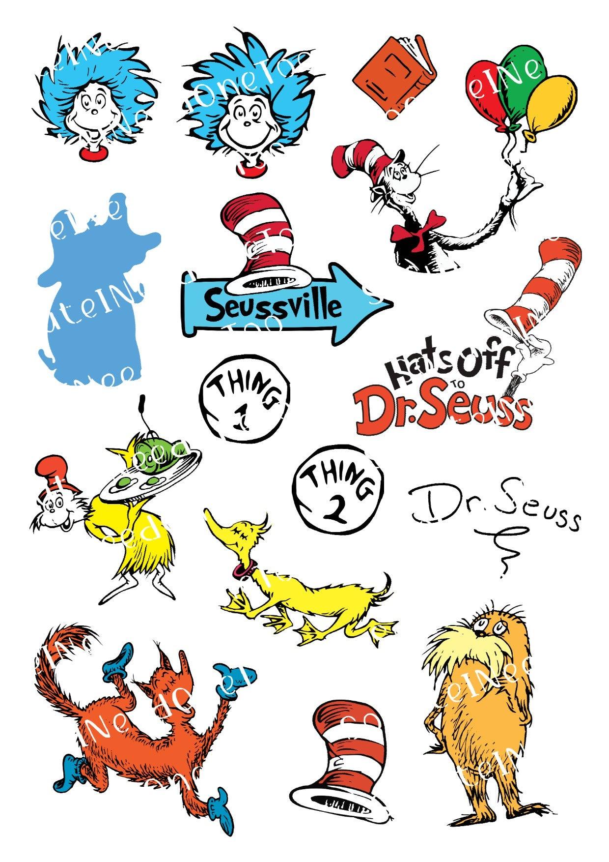 Dr. Seuss #5 Waterslide Decals - SoCuteINeedOneToo