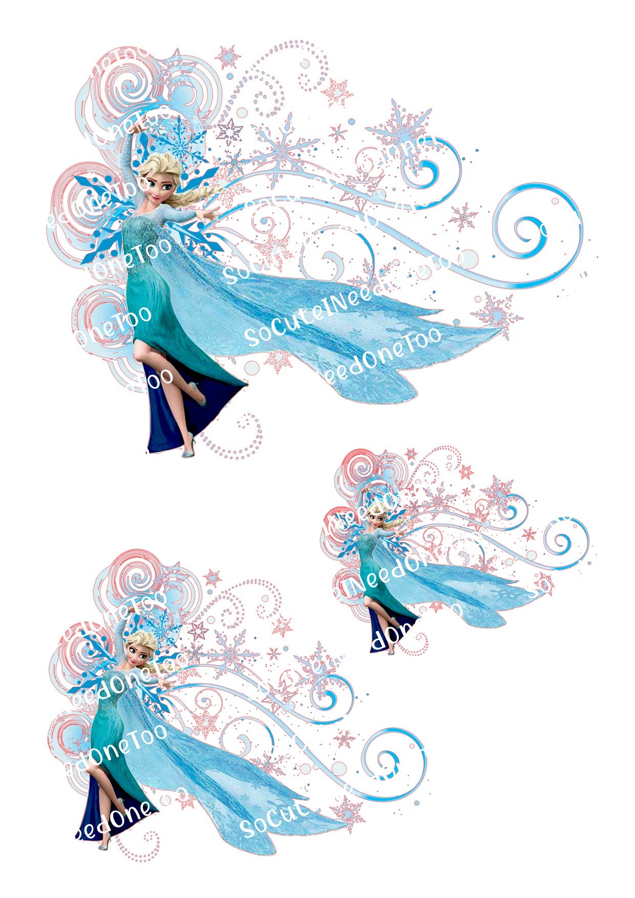 Frozen #6 Waterslide Decals - SoCuteINeedOneToo