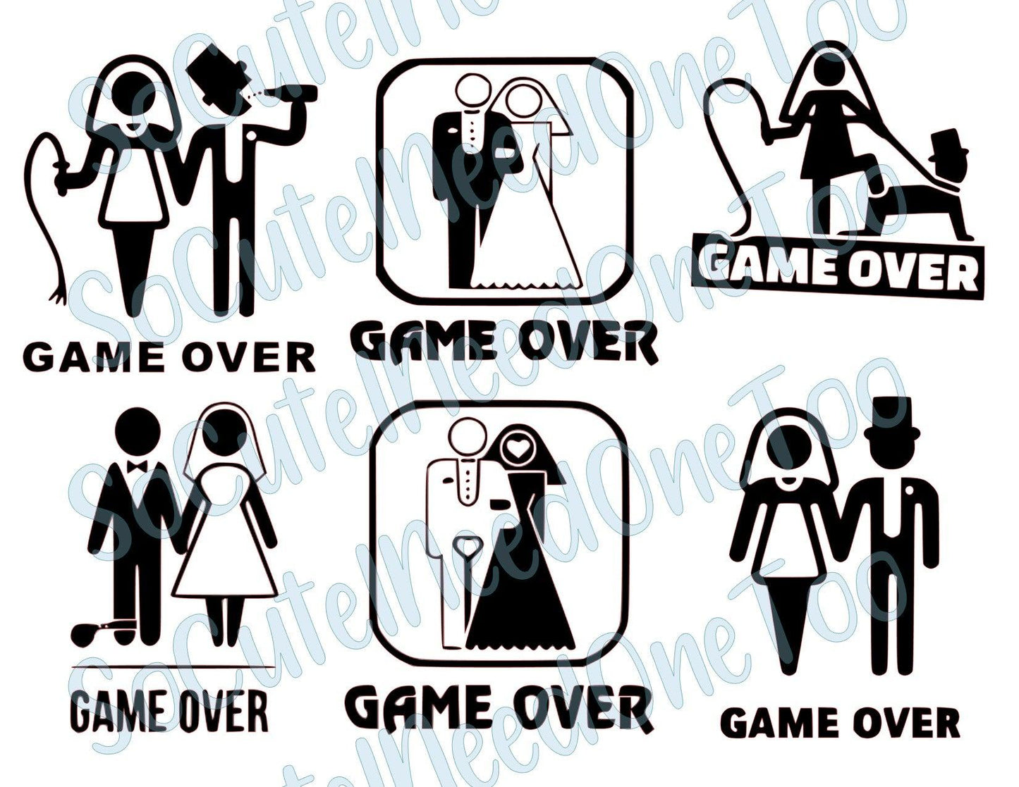 GAME OVER on Clear/White Waterslide Paper Ready To Use - SoCuteINeedOneToo