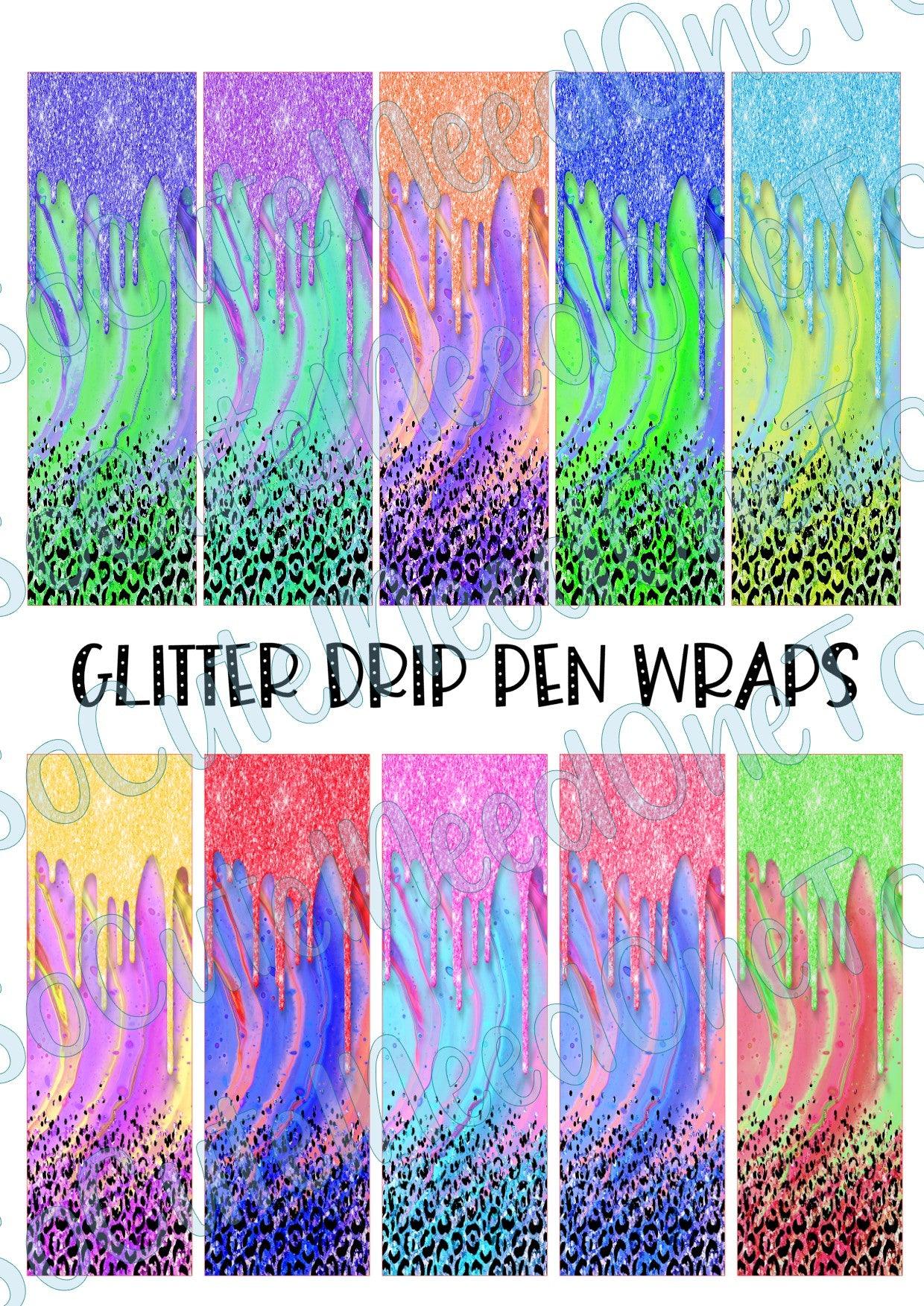 Glitter Drip Pen Wraps - SoCuteINeedOneToo