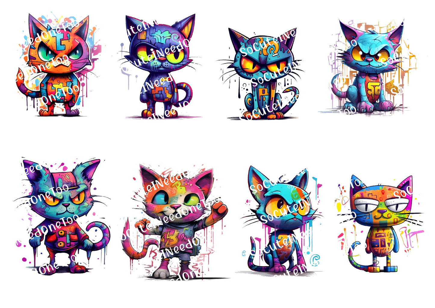 Grafetti Kitty Waterslide Decals - SoCuteINeedOneToo