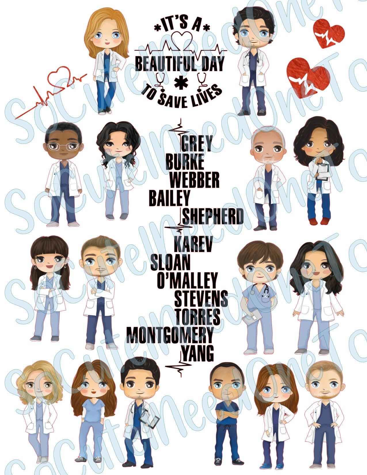 Grey's Anatomy - Last Names Decals - SoCuteINeedOneToo