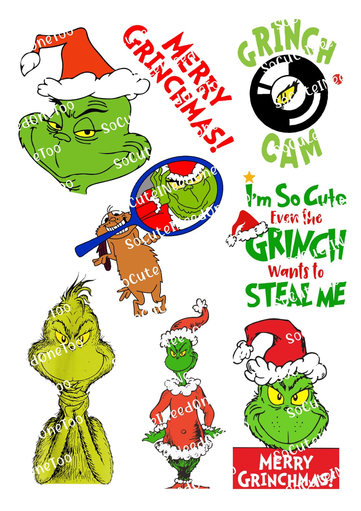 Grinch #20 Waterslide Decals - SoCuteINeedOneToo