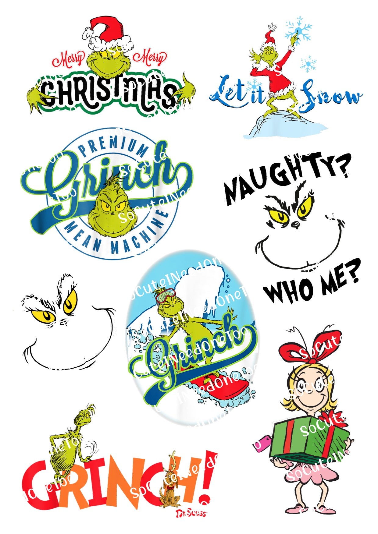 Grinch #22 Waterslide Decals - SoCuteINeedOneToo