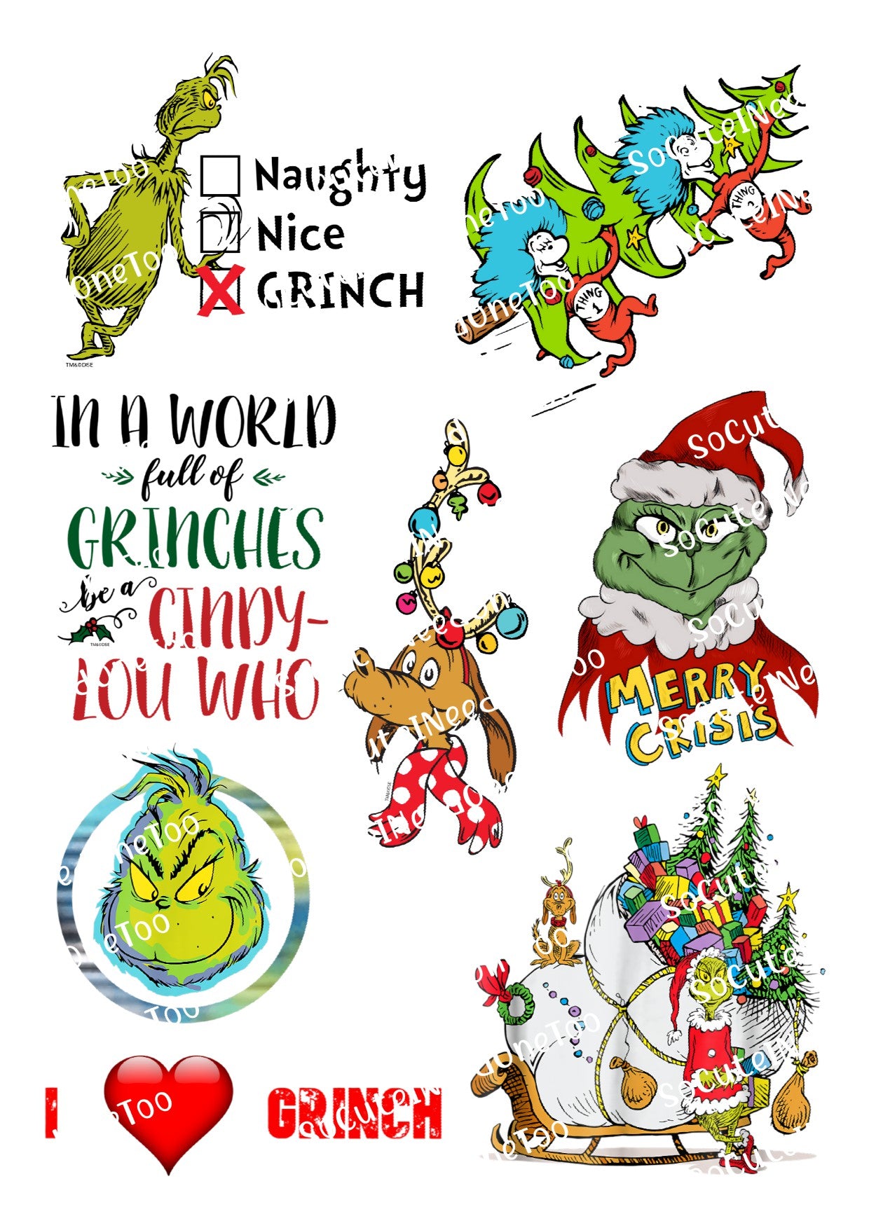 Grinch #23 Waterslide Decals - SoCuteINeedOneToo