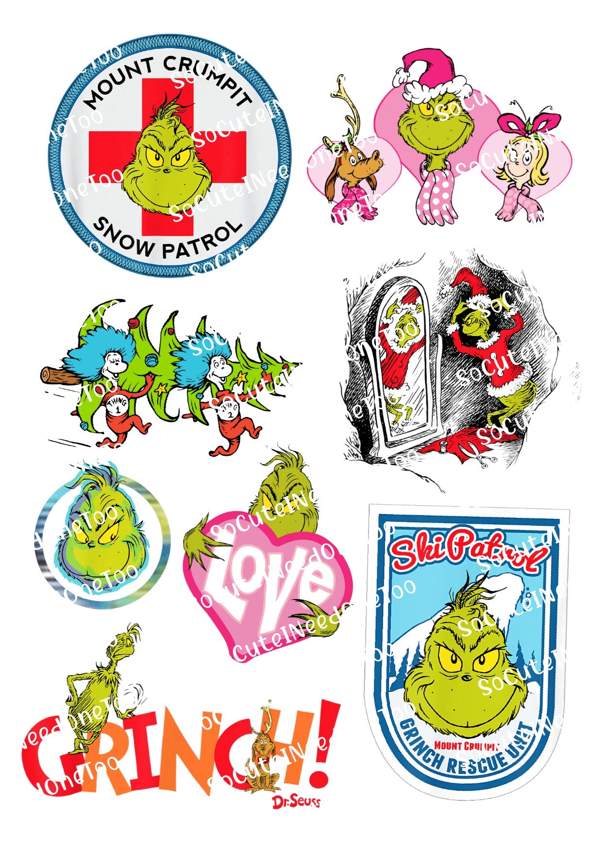 Grinch #27 Waterslide Decals - SoCuteINeedOneToo