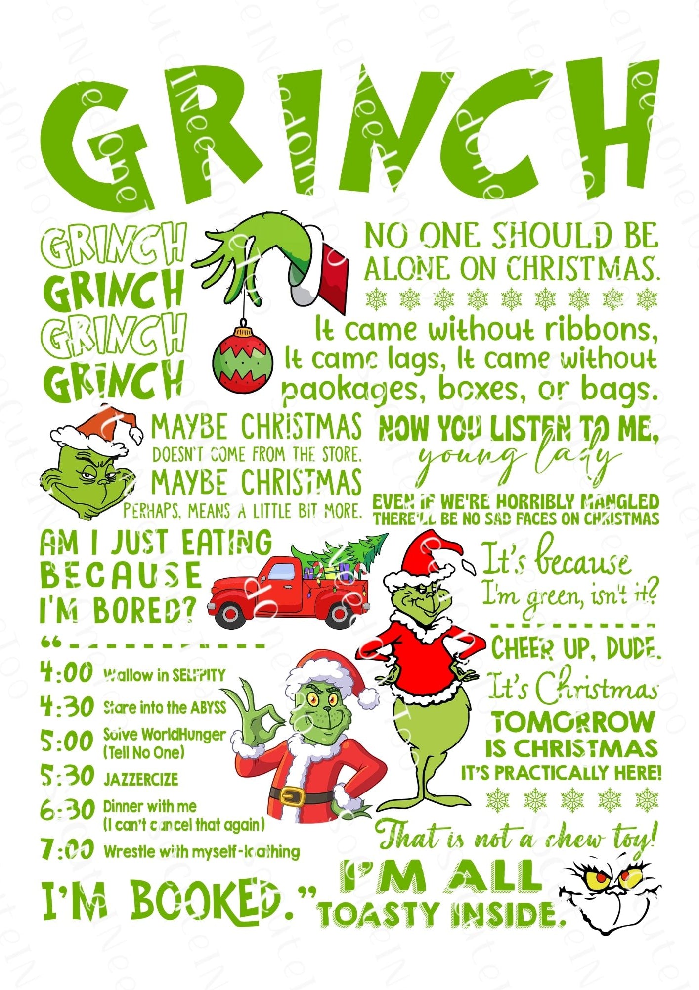 Grinch #49 Waterslide Decals - SoCuteINeedOneToo