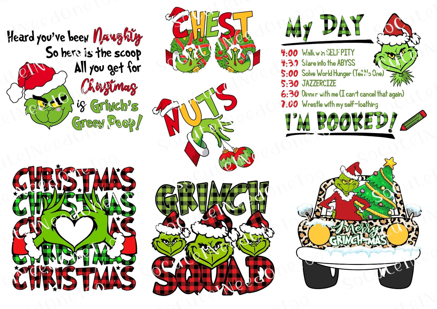 Grinch #53 Waterslide Decals - SoCuteINeedOneToo