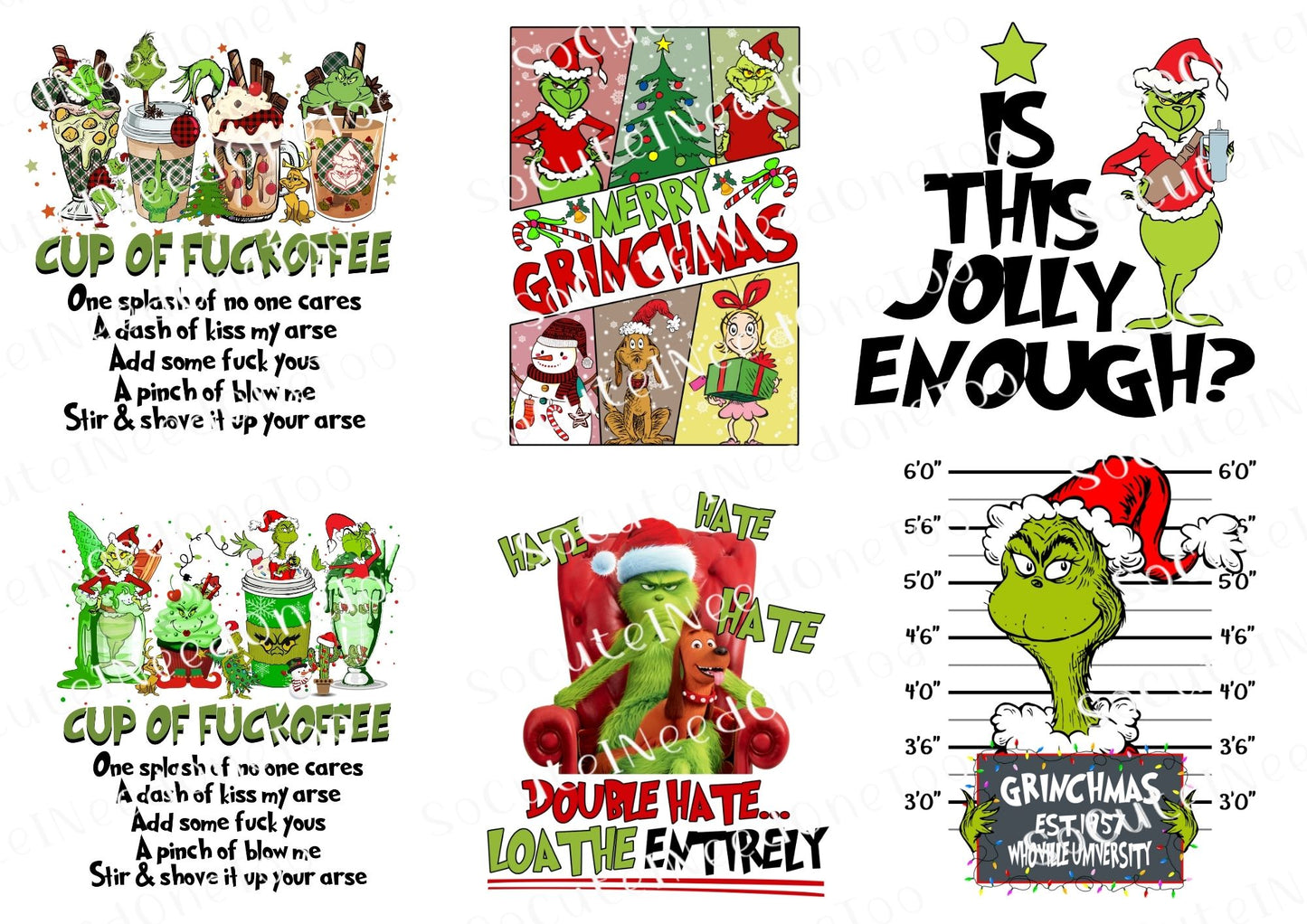 Grinch #61 Waterslide Decals - SoCuteINeedOneToo
