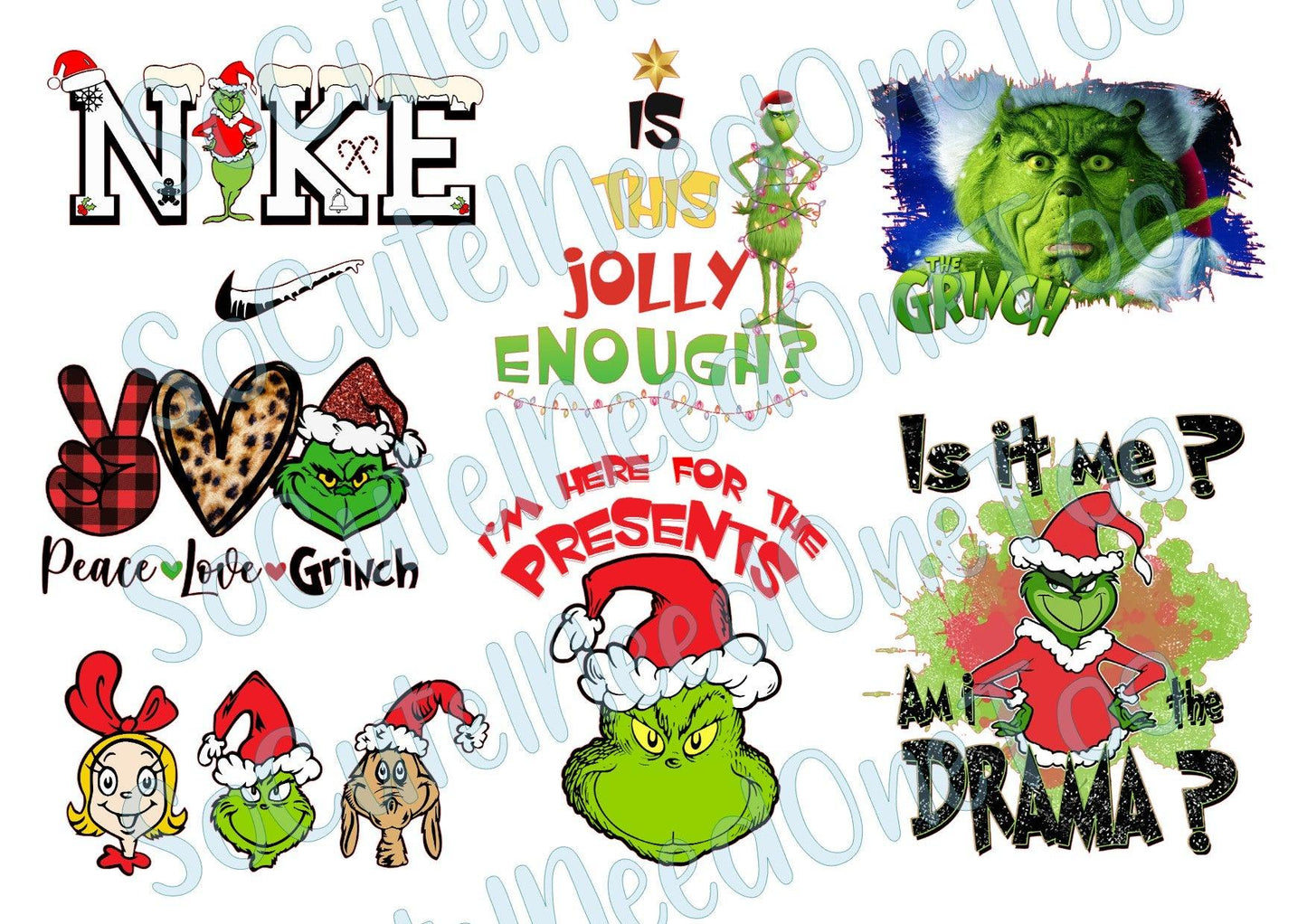 Grinch N Waterslide Decals - SoCuteINeedOneToo