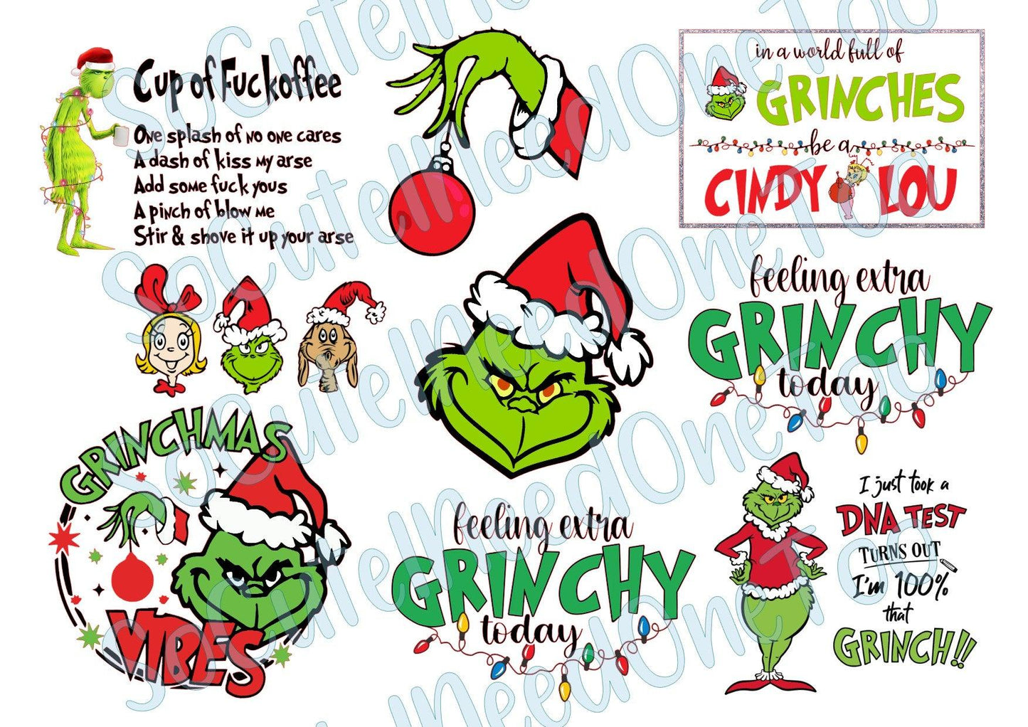 Grinch R Waterslide Decals - SoCuteINeedOneToo