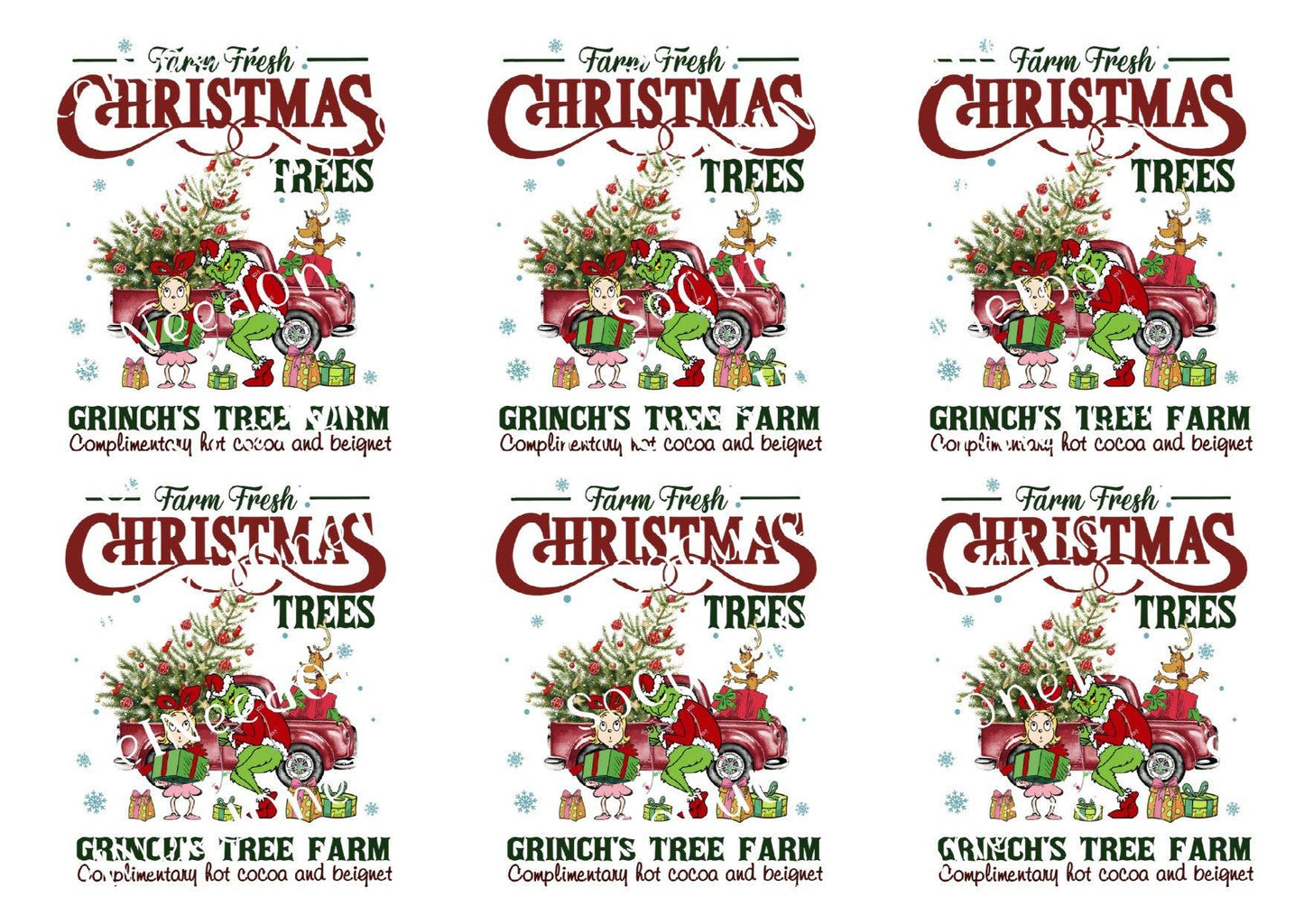 Grinch's Christmas Tree Farm Waterslide Decals - SoCuteINeedOneToo
