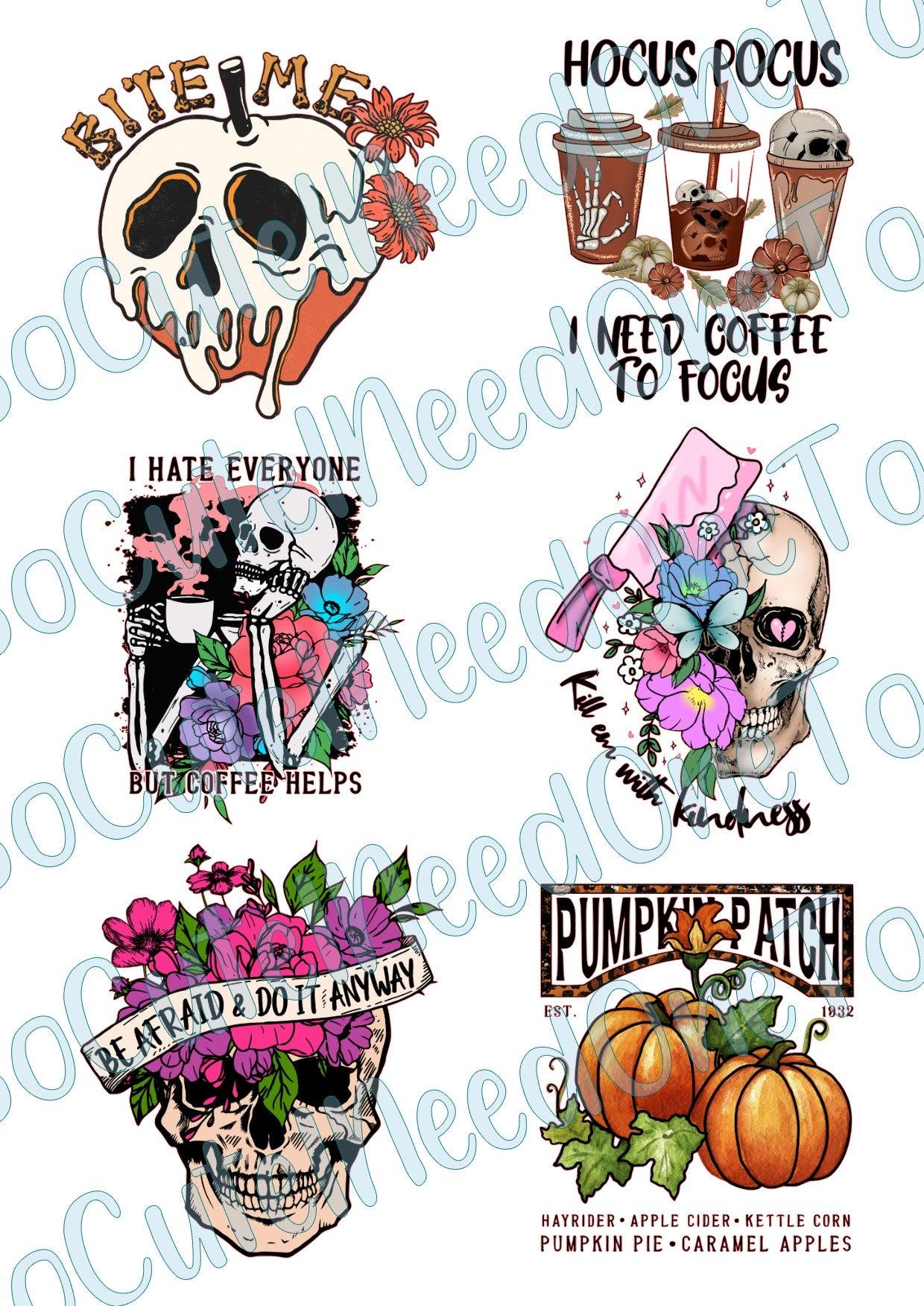 Halloween - Bite Me Waterslide Decals - SoCuteINeedOneToo