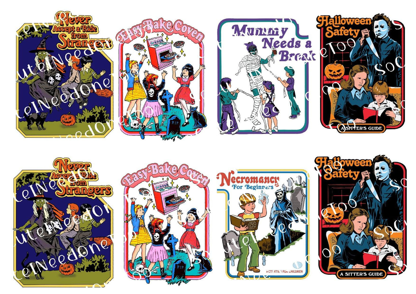 Halloween Old School Waterslide Decals - SoCuteINeedOneToo