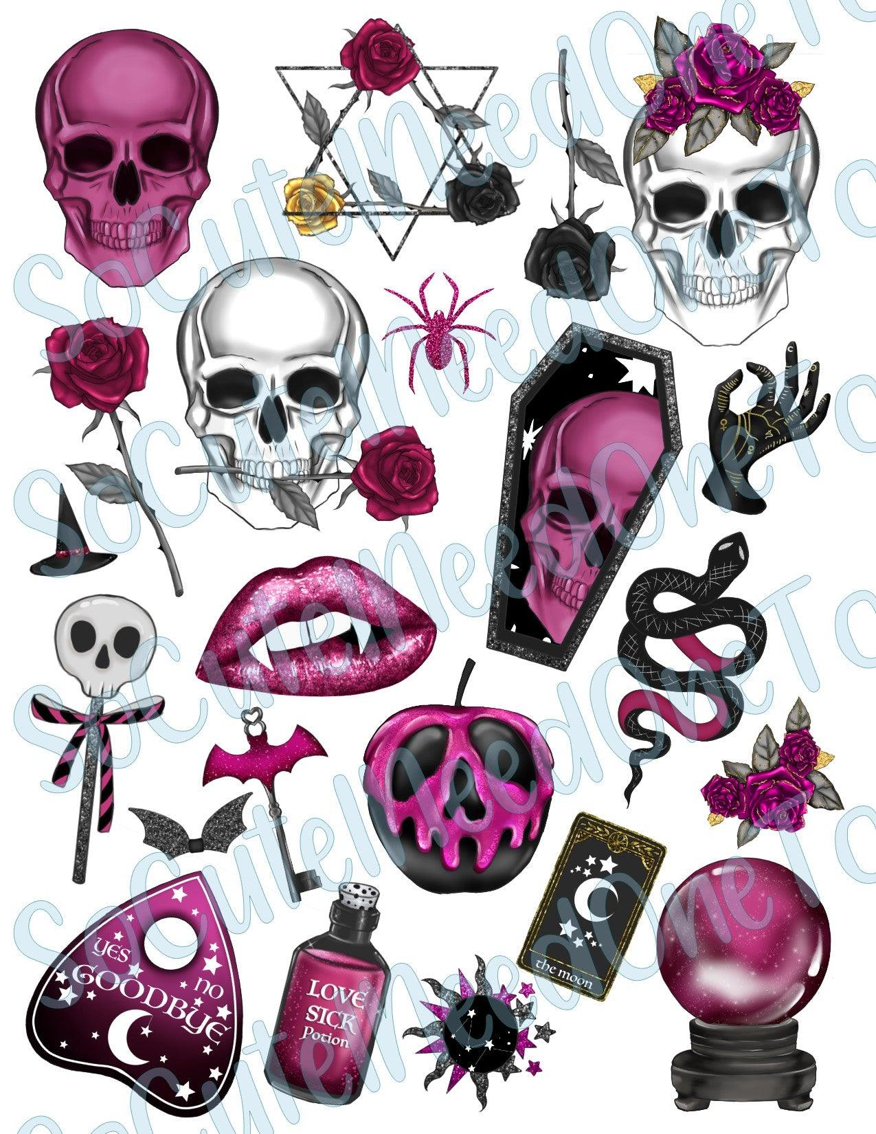 Halloween - Physic Theme - Waterslide Decals - SoCuteINeedOneToo