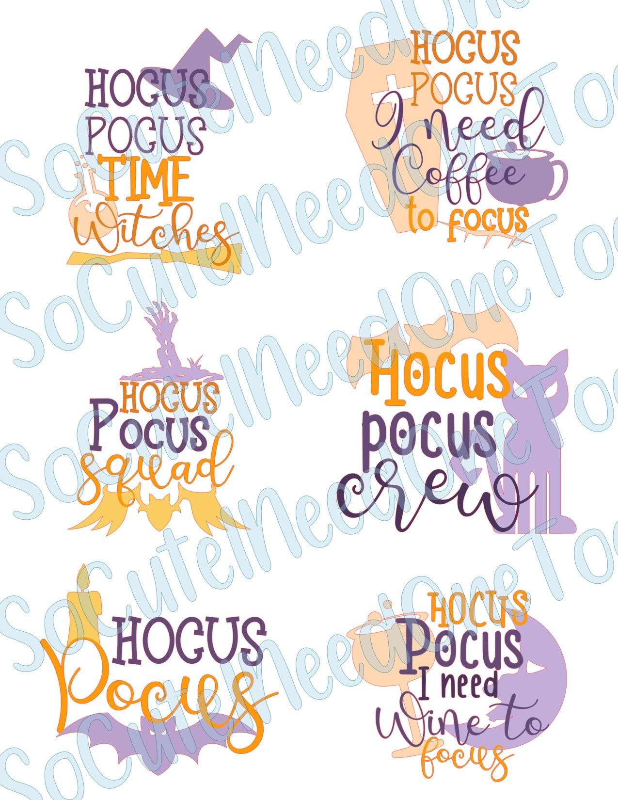 Hocus Pocus #2 on Clear/White Waterslide Paper - SoCuteINeedOneToo