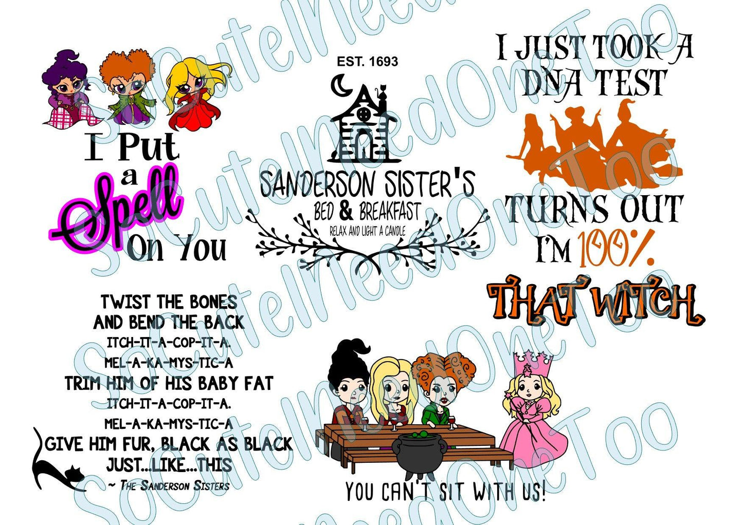 Hocus Pocus #5 Waterslide Paper Ready To Use - SoCuteINeedOneToo