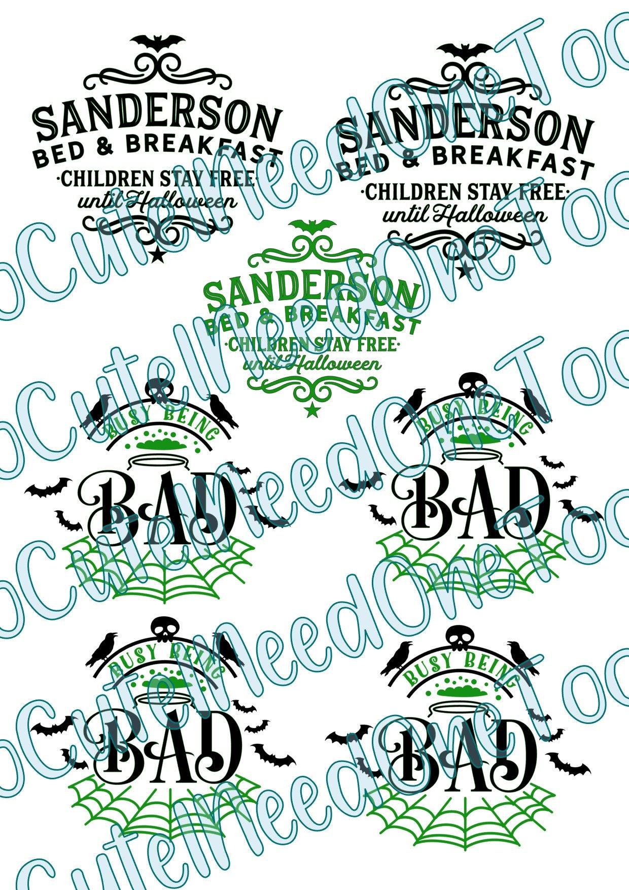 Hocus Pocus - Being Bad on Clear/White Waterslide Paper - SoCuteINeedOneToo