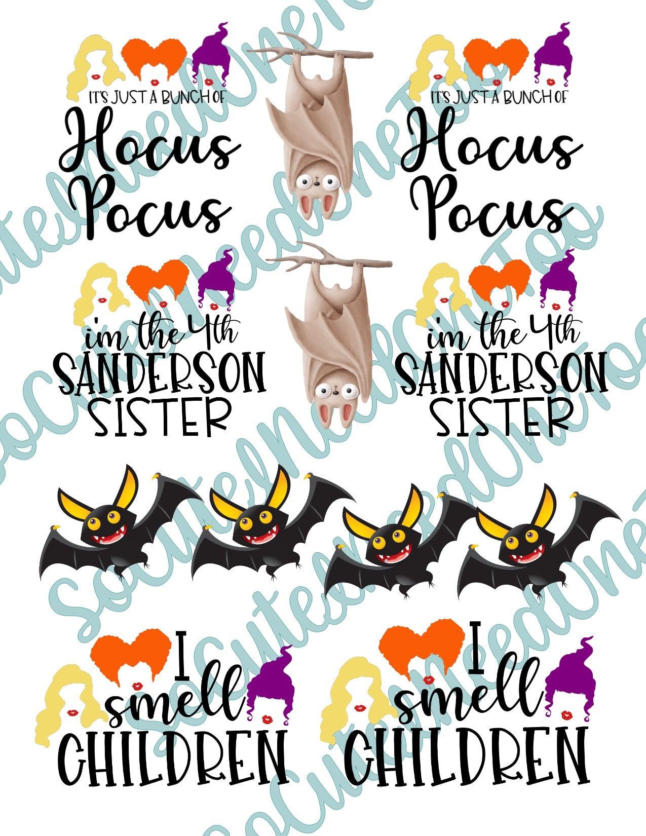 Hocus Pocus - I Smell Children Waterslide Decals - SoCuteINeedOneToo