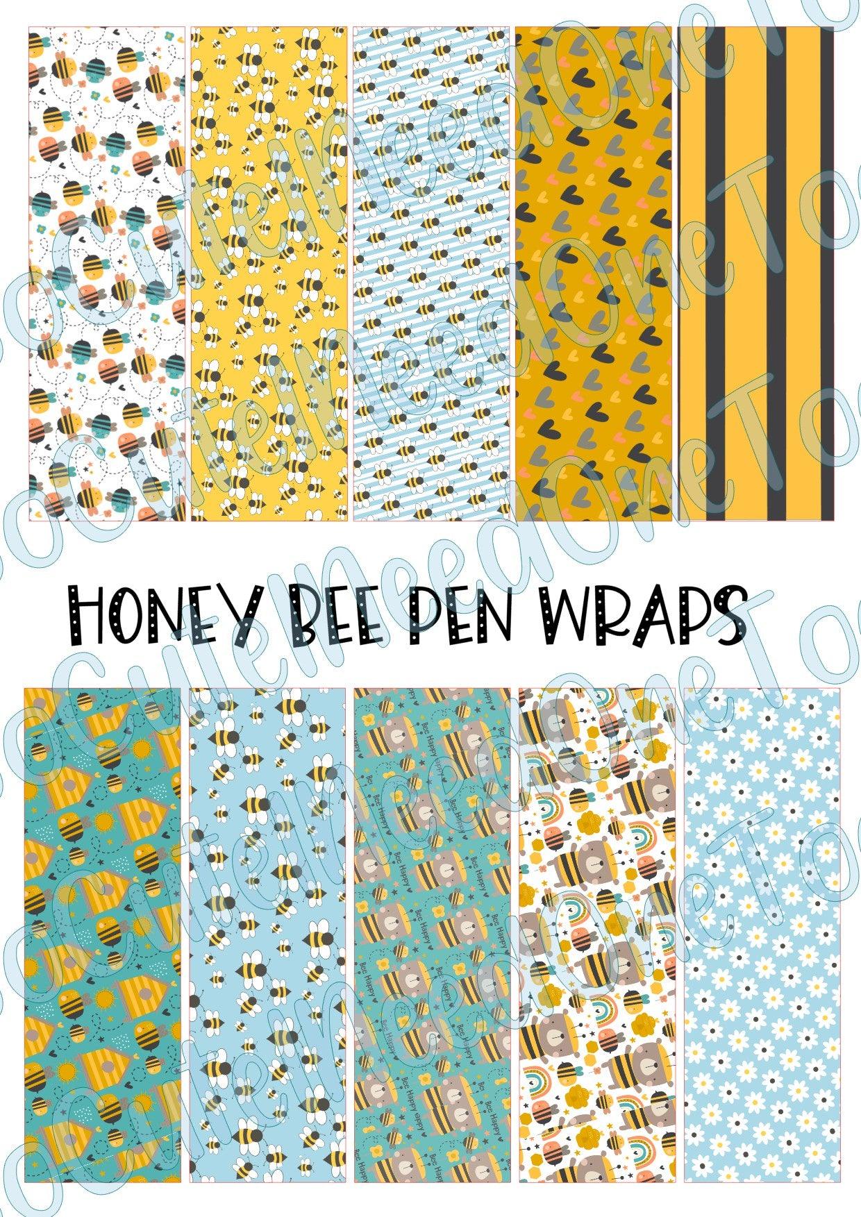 Honey Bee Pen Wraps - SoCuteINeedOneToo