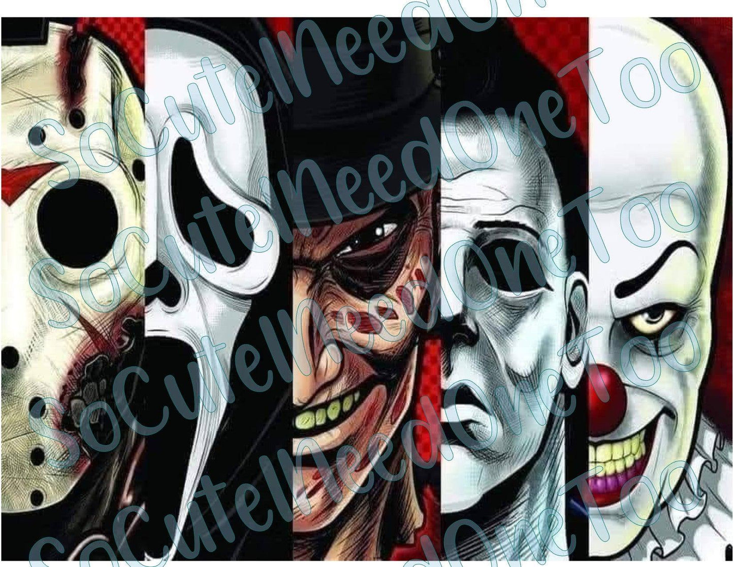 Horror - All The Bad Guys Waterslide Wrap - SoCuteINeedOneToo