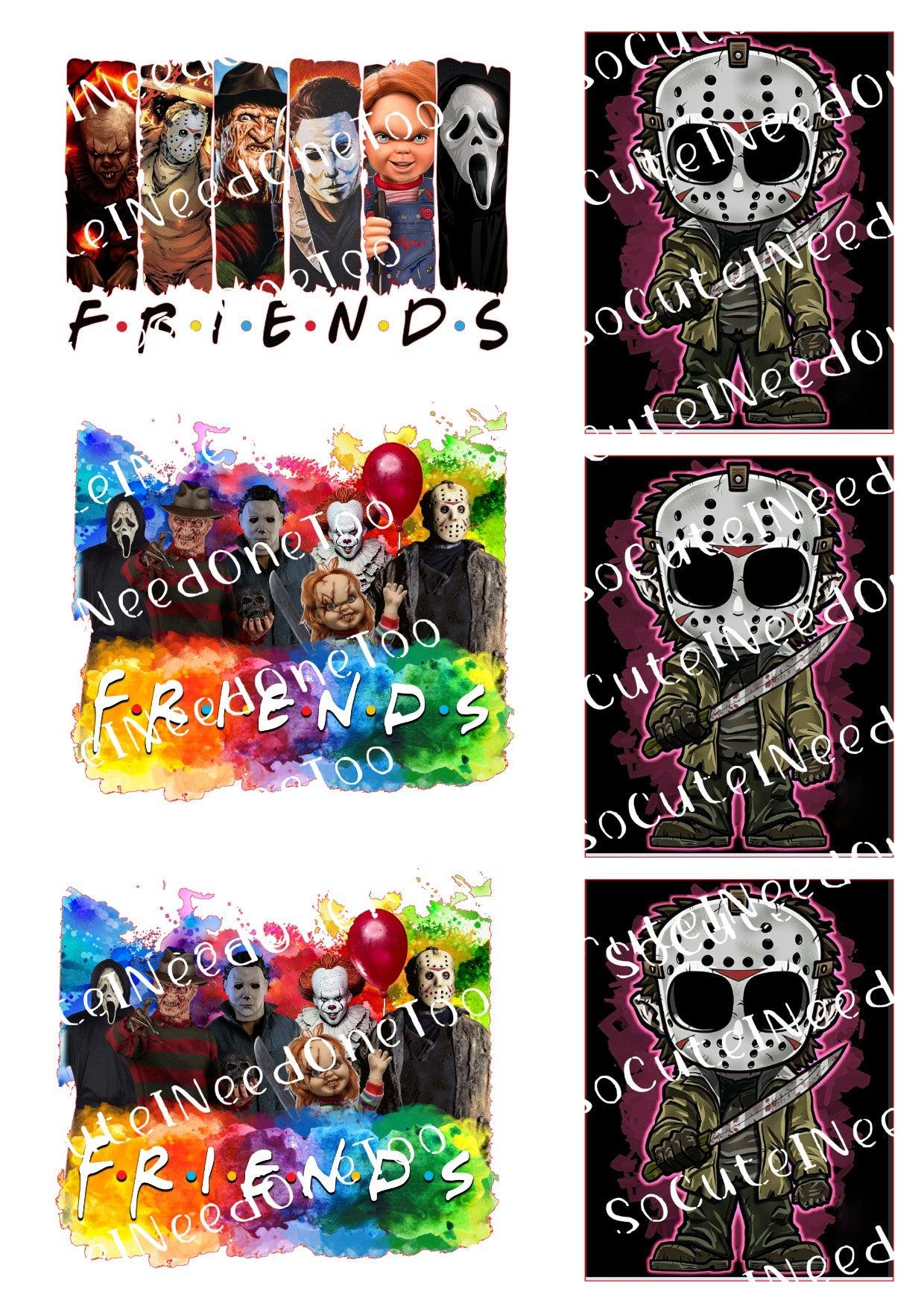 Horror - Jason Friends Waterslide Decals - SoCuteINeedOneToo