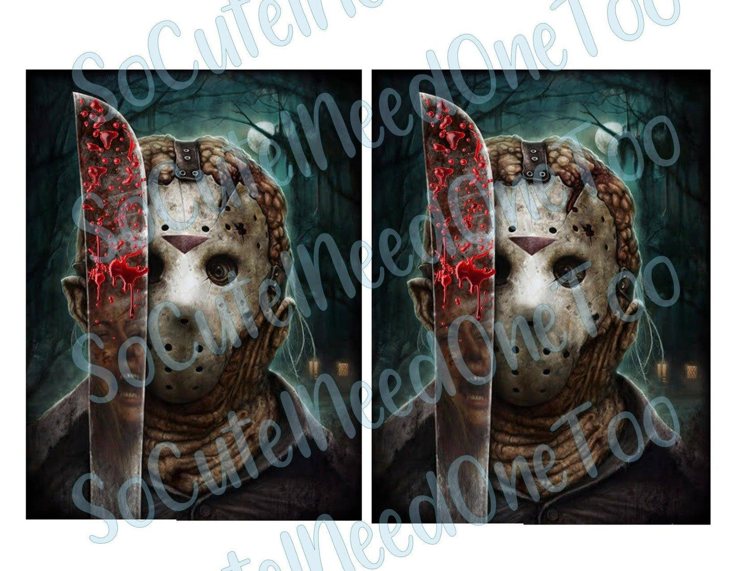 Horror - Jason w/Big Knife Waterslide Wrap - SoCuteINeedOneToo