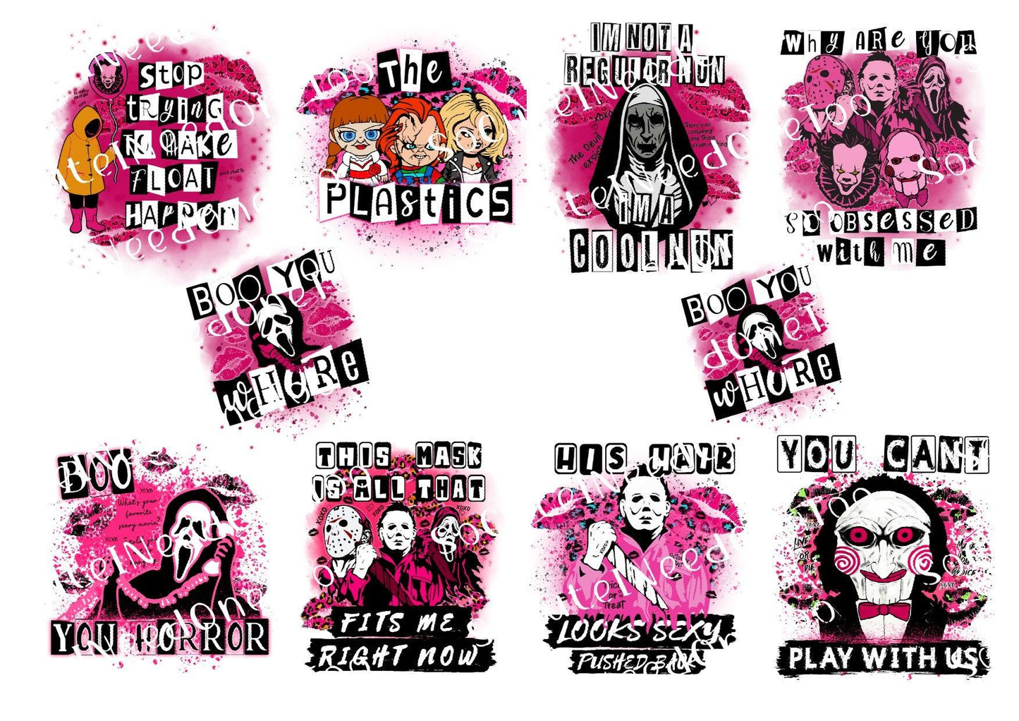 Horror - Mean Girls #2 Waterslide Decals - SoCuteINeedOneToo