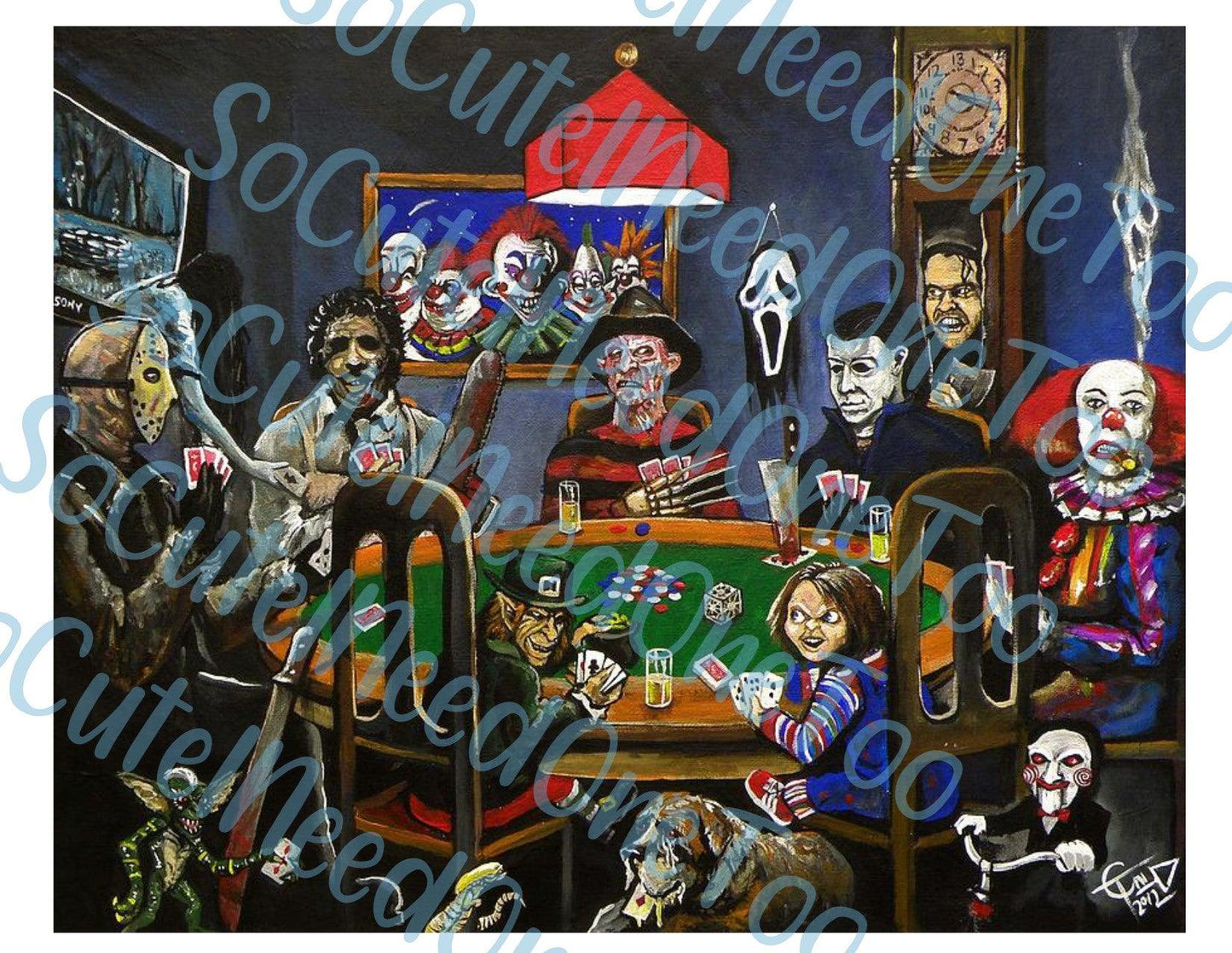Horror-Poker Game Decal - SoCuteINeedOneToo